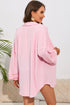 Roll Tab Sleeve Ribbed Cording Shacket